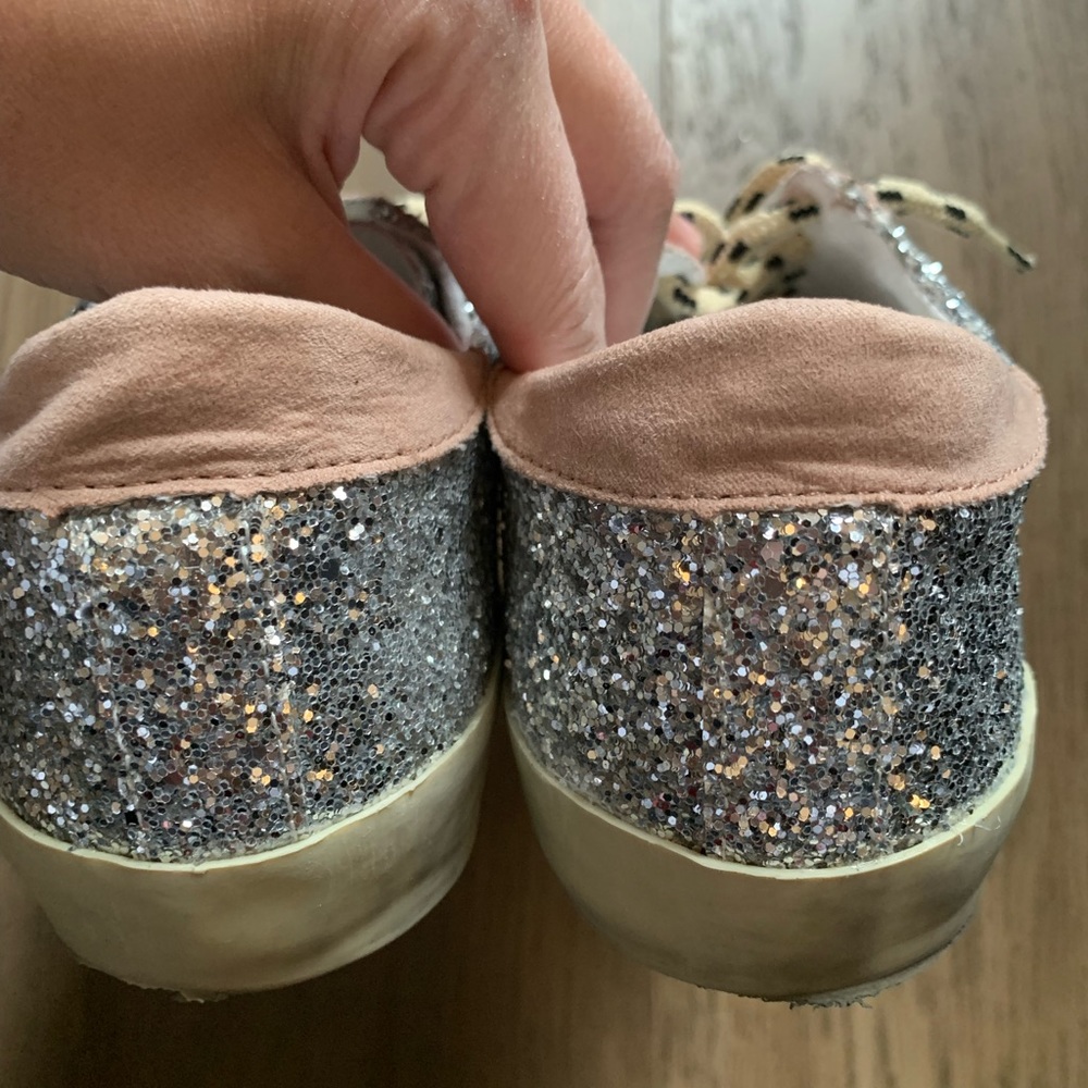 ShuShop Allover silver glitter star sneakers 8.5 - Picture 6 of 6